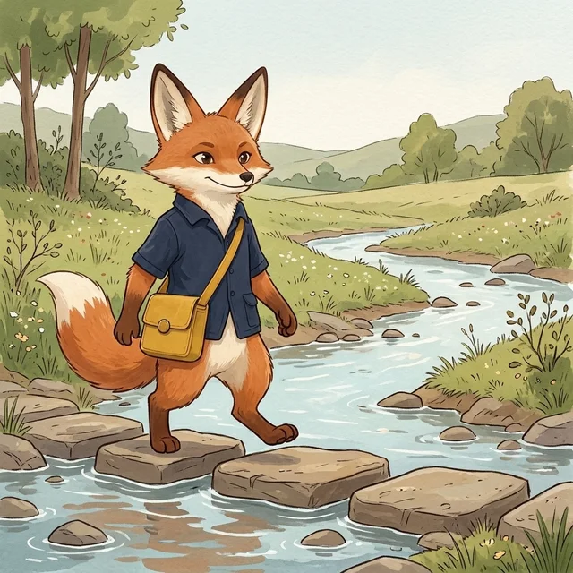 Crossing the stream · Original reference instruction · saved result 1