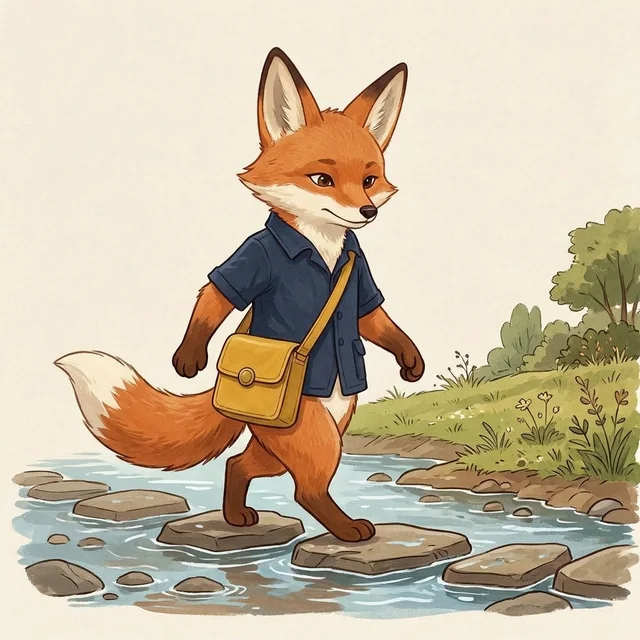 Crossing the stream · Original reference instruction · saved result 3